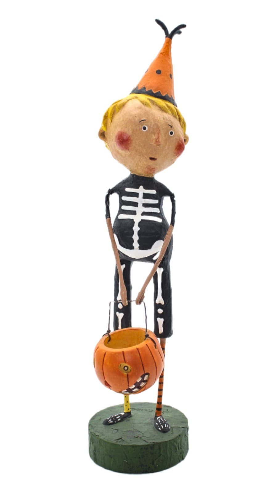 Lori Mitchel Funny Bones Folk Art Artisan Whimsical Halloween Decor Figurine - Image 1