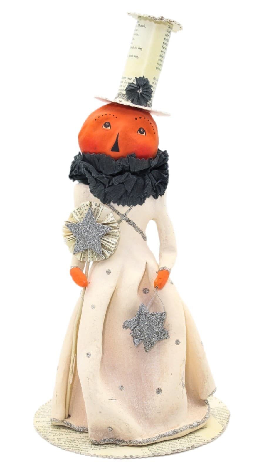 Bethany Lowe Queen Of Halloween Dee Foust Paper Mache Pumpkin Figure - Image 1
