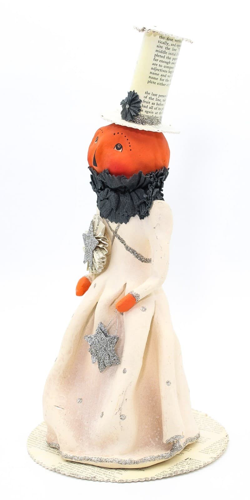 Bethany Lowe Queen Of Halloween Dee Foust Paper Mache Pumpkin Figure - Thumbnail 2