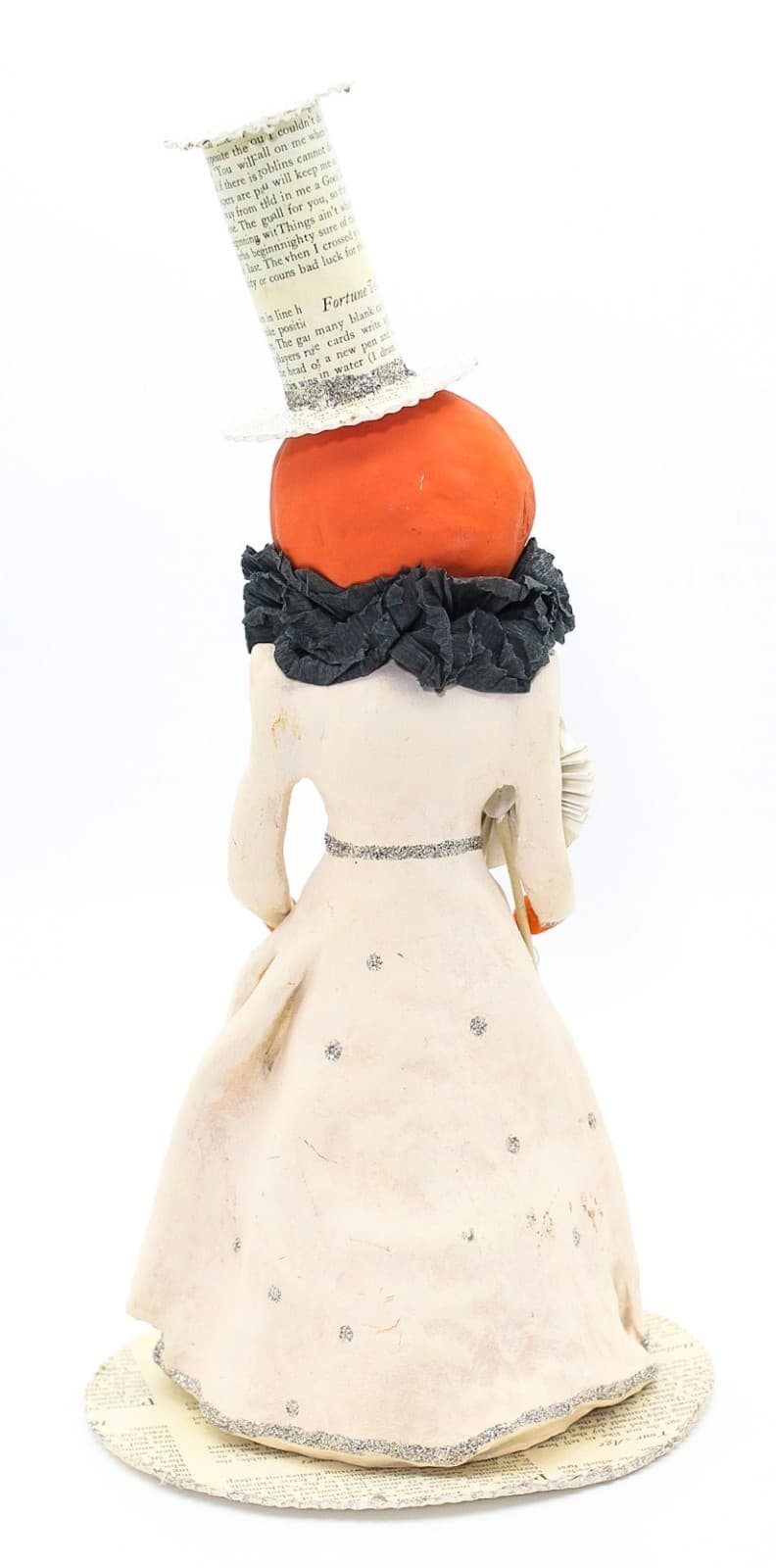 Bethany Lowe Queen Of Halloween Dee Foust Paper Mache Pumpkin Figure - Thumbnail 3