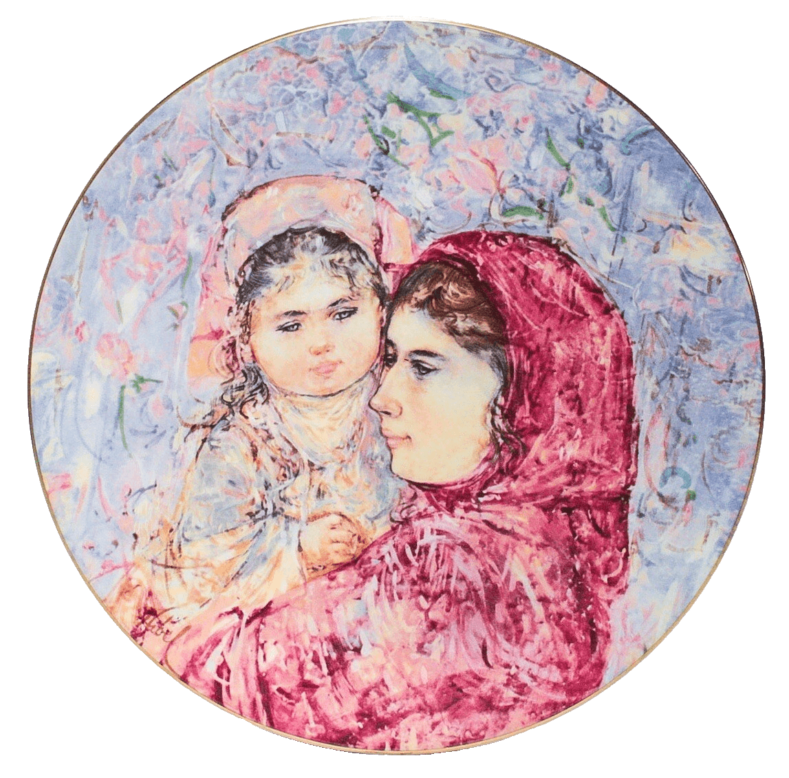 EDNA HIBEL Royal Doulton Lucia & Child Limited Edition 13454/15000 Plate Signed - Image 1