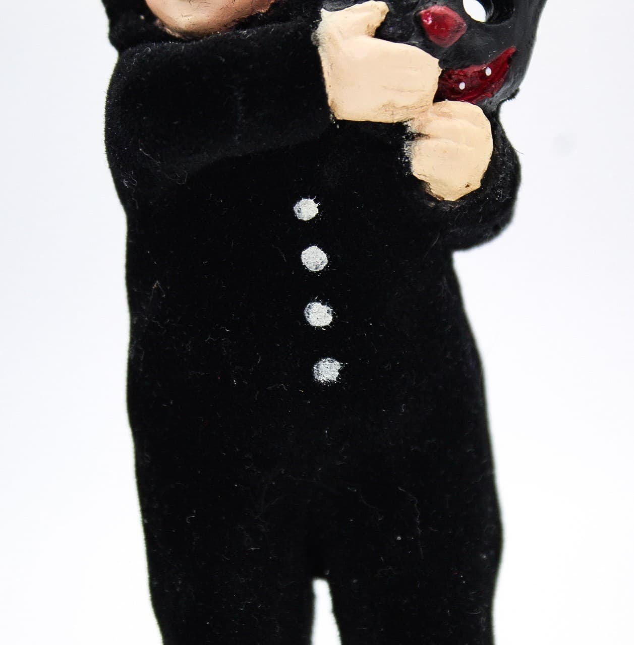Bethany Lowe Designs Halloween Boy In Cat Costume Flocked Candy Container - Thumbnail 8