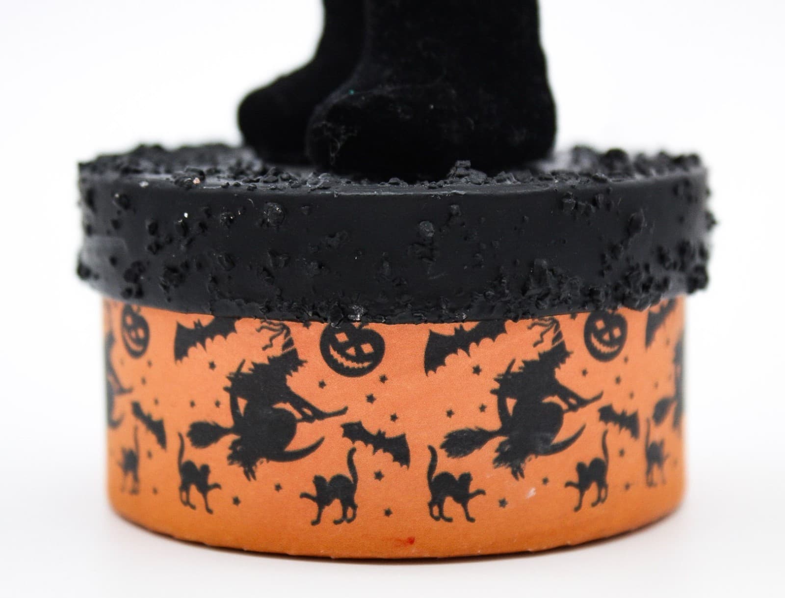 Bethany Lowe Designs Halloween Boy In Cat Costume Flocked Candy Container - Thumbnail 4