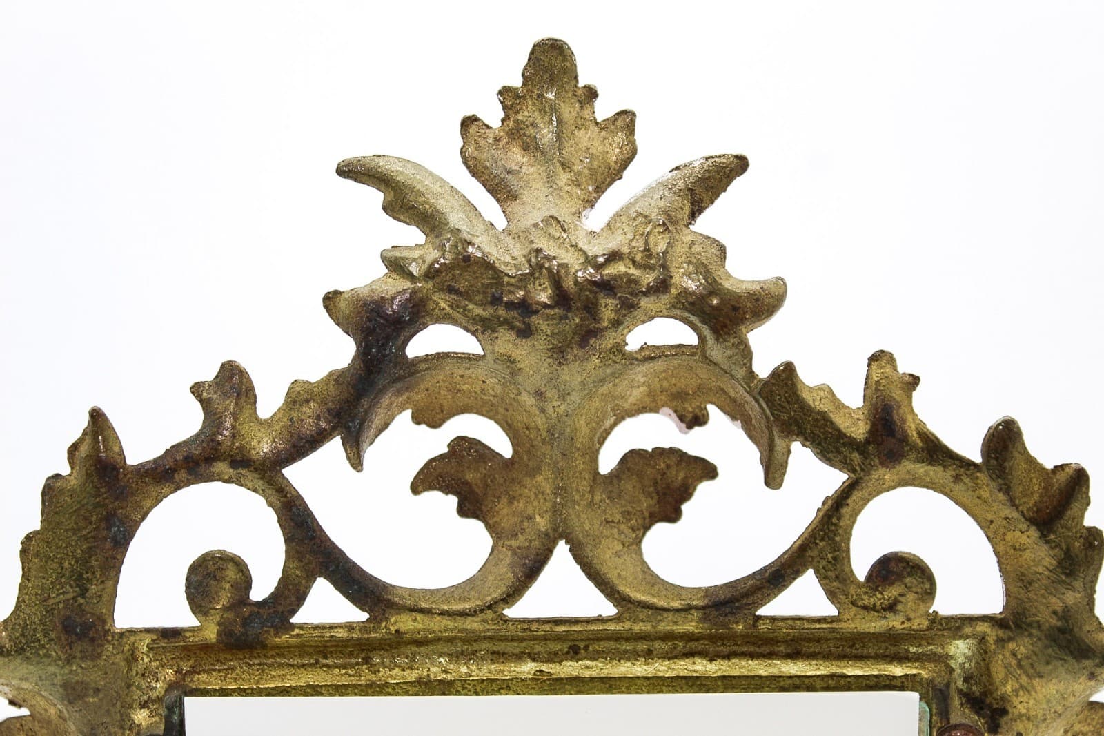 Antique Cast Iron Gold Gilt Rococo Style Tabletop Ornate Picture Frame 12" - Thumbnail 5
