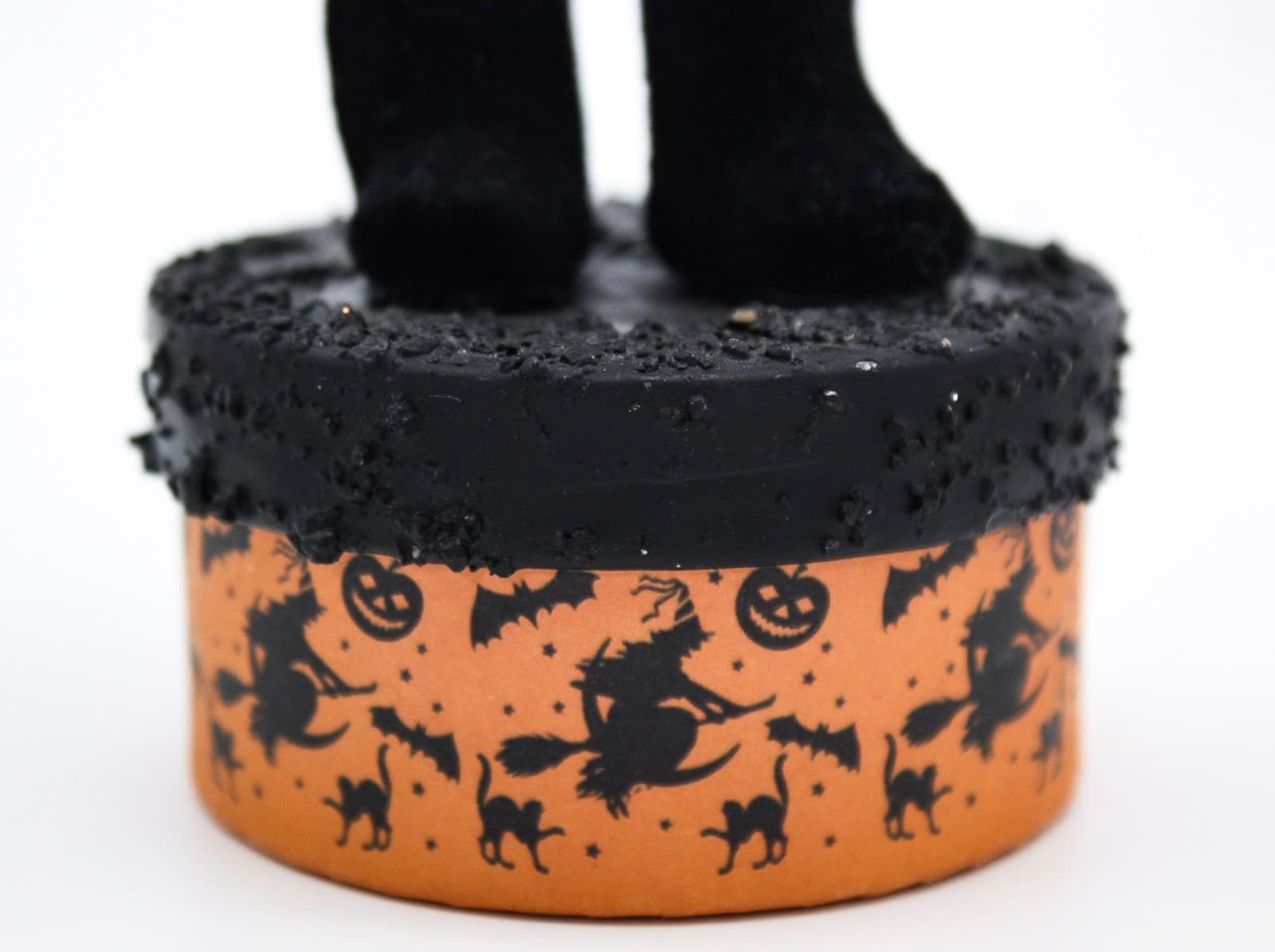 Bethany Lowe Designs Halloween Boy In Cat Costume Flocked Candy Container - Thumbnail 7