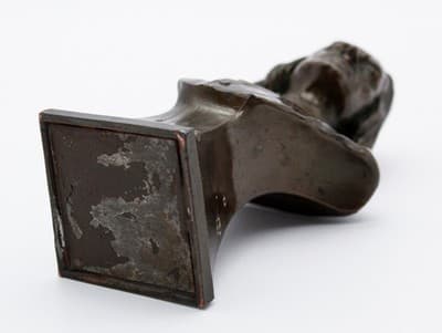 Antique 19th Century Solid Bronze Bust Franz Liszt Statue Sculpture - Thumbnail 10