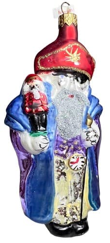 Lot of 4 Vintage Poland Glass Christmas Ornaments Mouse King/Wisemen 6" - Thumbnail 7