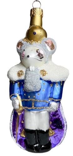 Lot of 4 Vintage Poland Glass Christmas Ornaments Mouse King/Wisemen 6" - Thumbnail 10