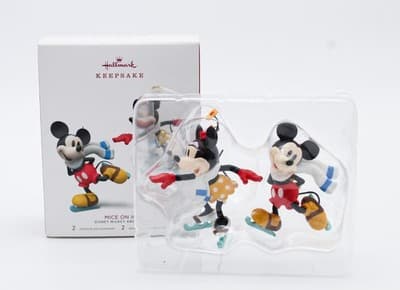 Hallmark Keepsake 2018 Mice On Ice Mickey & Minnie Christmas Ornament New - Thumbnail 2