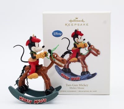 Hallmark Keepsake 2010 Two-Gun Mickey Mouse Disney Christmas Ornament New - Thumbnail 2