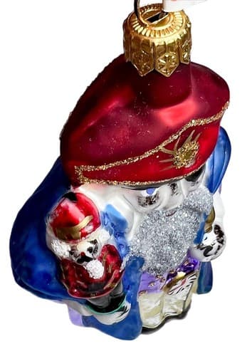 Lot of 4 Vintage Poland Glass Christmas Ornaments Mouse King/Wisemen 6" - Thumbnail 9