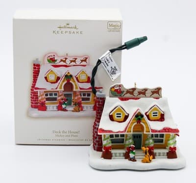 Hallmark Keepsake 2008 Deck The House! Mickey & Pluto Christmas Ornament New - Thumbnail 2