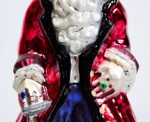 CHRISTOPHER RADKO Skull Duggery Glass Halloween Pirate Christmas Ornament w/ Tag - Thumbnail 3