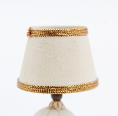 Vintage Miniature Dollhouse Electrified White Table Lamp WORKS - Thumbnail 2