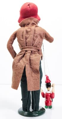 1996 BYER'S CHOICE "Cries of London Puppeteer Vendor" Christmas Caroler In Box - Thumbnail 2