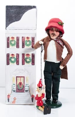 1996 BYER'S CHOICE "Cries of London Puppeteer Vendor" Christmas Caroler In Box - Thumbnail 8