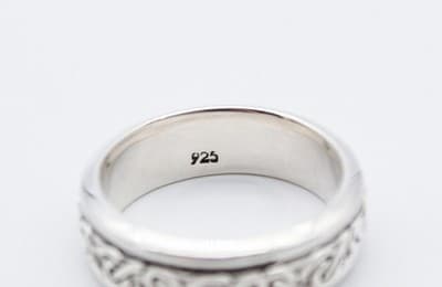 Vintage Celtic Motif Sterling Silver 925 Spinner Large Ring Size 13 - Thumbnail 3