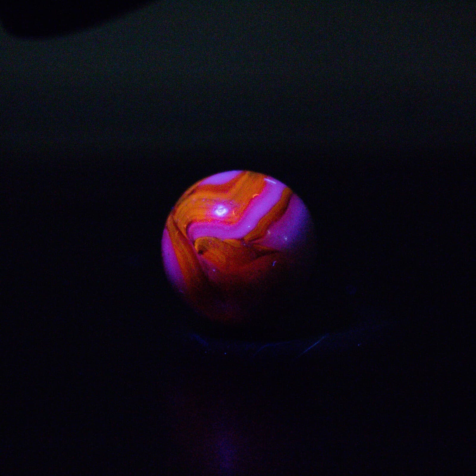 Vintage Akro Agate Peltier Christensen Glass Orange Cream Swirl Marble 14.9mm - Thumbnail 7