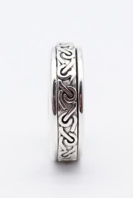 Vintage Celtic Motif Sterling Silver 925 Spinner Large Ring Size 13 - Thumbnail 5
