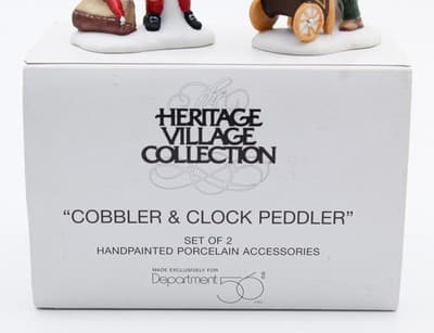 Department 56 Cobbler & Clock Peddler Heritage Village Christmas Accessory 2pcs - Thumbnail 4
