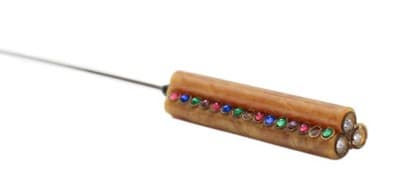 Antique Bakelite Multicolor Jeweled Deco Hat Pin Stick Pin RARE - Image 1