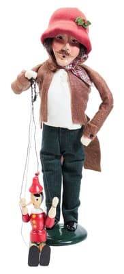 1996 BYER'S CHOICE "Cries of London Puppeteer Vendor" Christmas Caroler In Box - Image 1