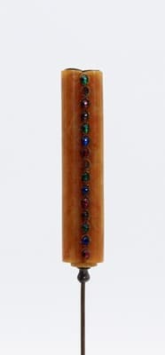 Antique Bakelite Multicolor Jeweled Deco Hat Pin Stick Pin RARE - Thumbnail 3