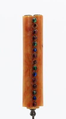Antique Bakelite Multicolor Jeweled Deco Hat Pin Stick Pin RARE - Thumbnail 5