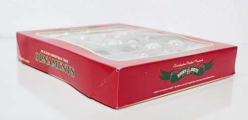 20 Christopher Radko SHINY BRITE Assorted Striped Multicolor Glass Ornaments NIB - Thumbnail 4