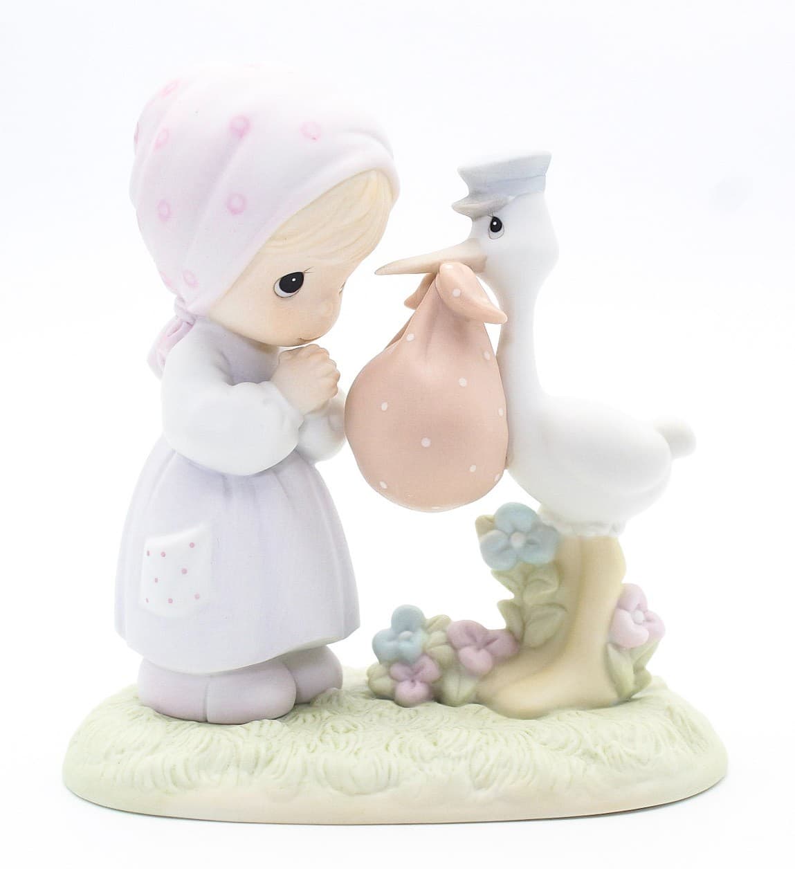 Precious Moments Joy On Arrival Enesco Porcelain Figurine 1990 - Thumbnail 8
