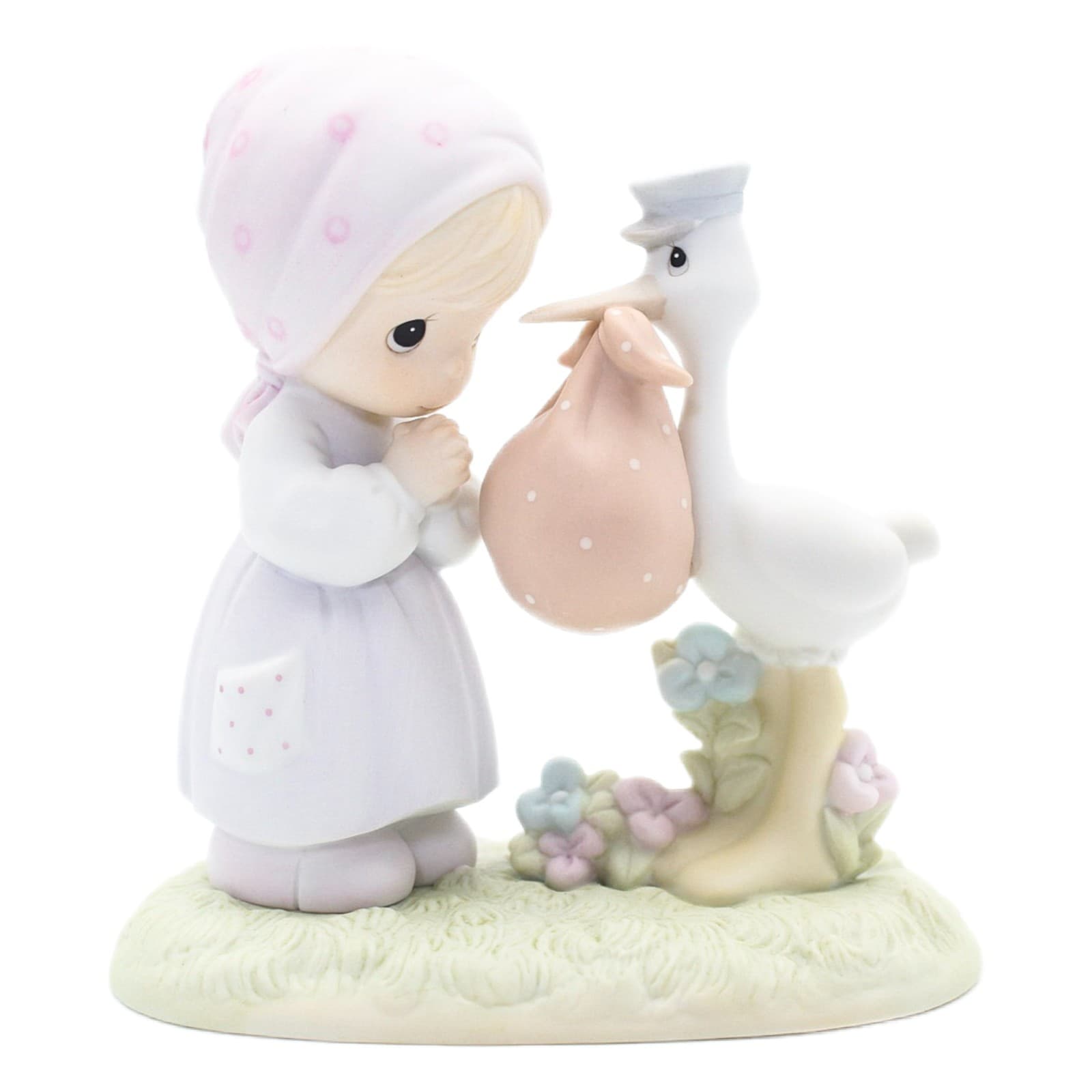 Precious Moments Joy On Arrival Enesco Porcelain Figurine 1990 - Image 1