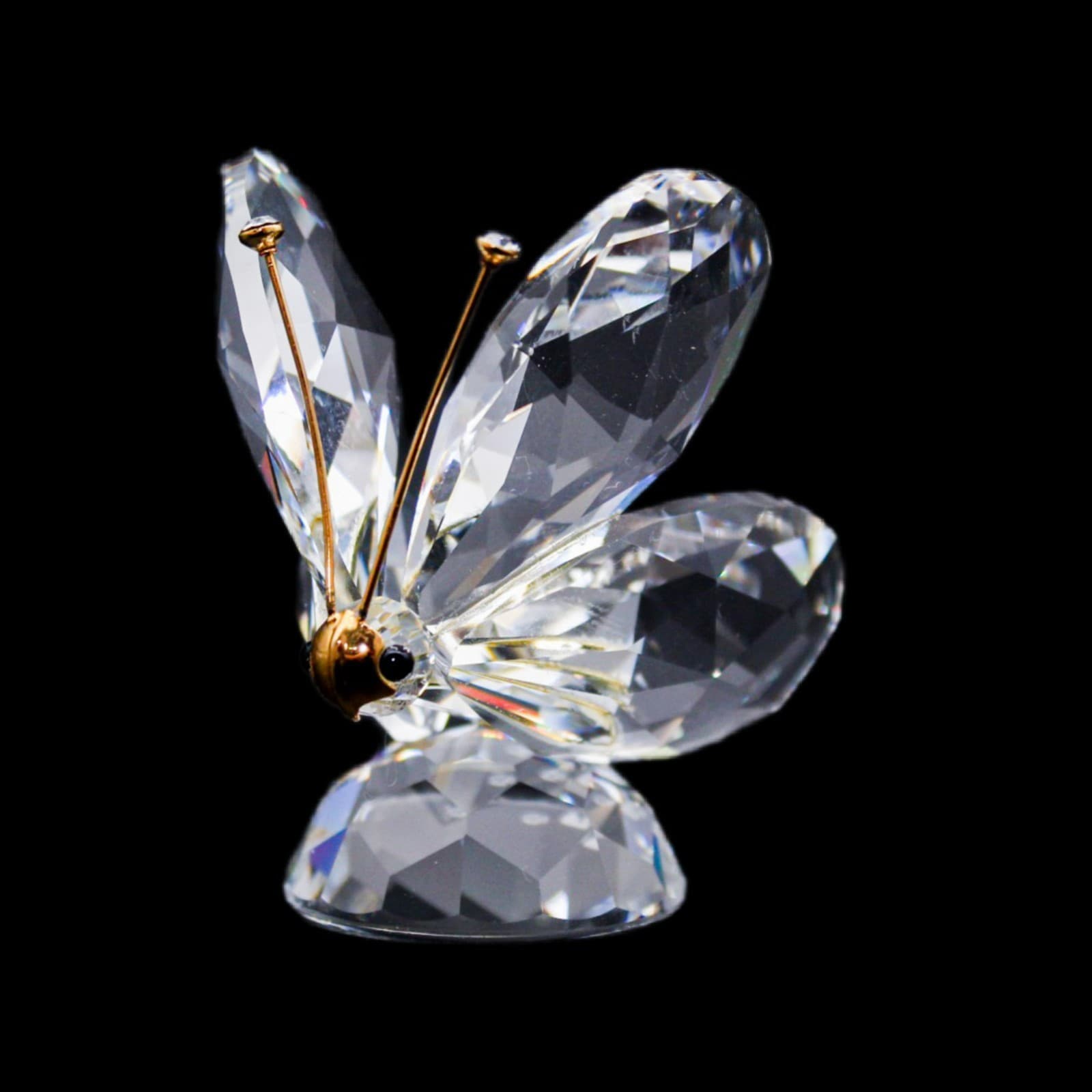 Swarovski Crystal Butterfly Gold Antennae Figurine Retired 7639NR055 - Image 1
