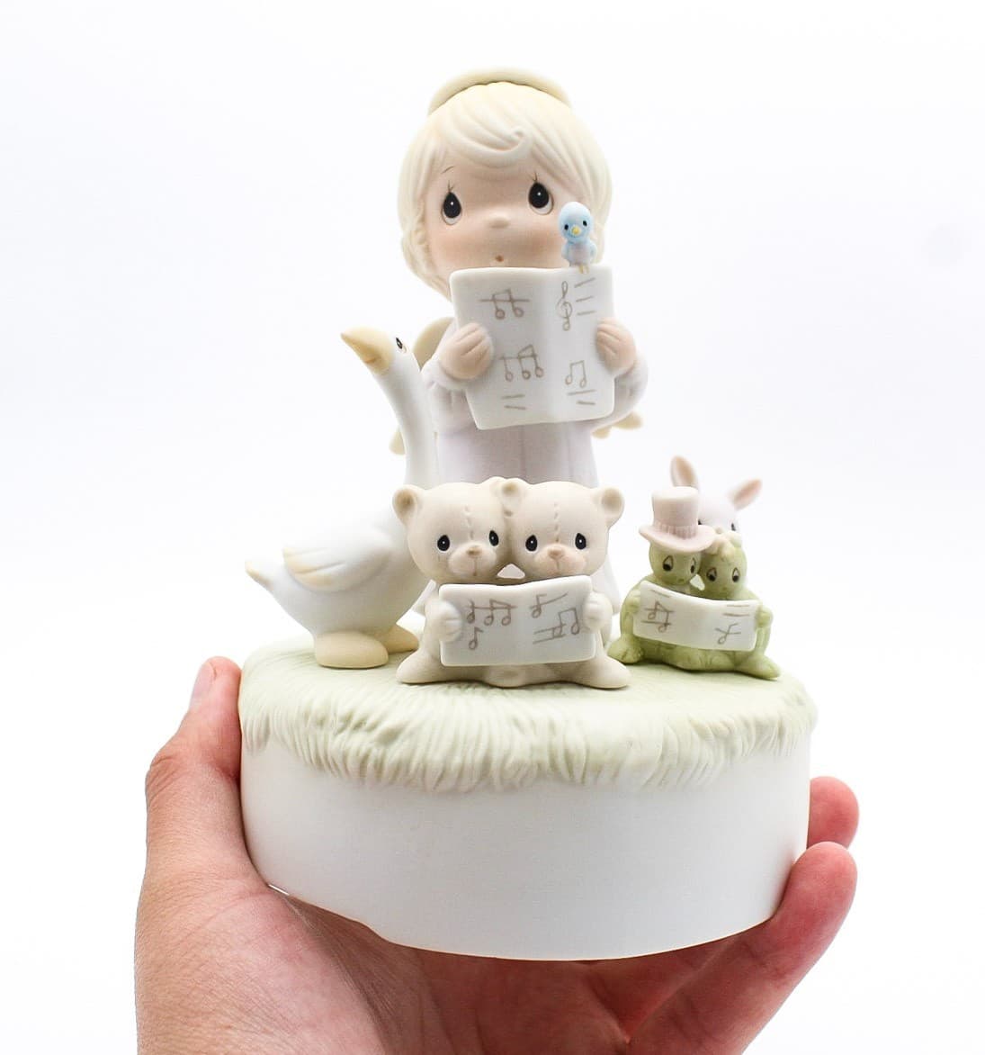Precious Moments Let Heaven And Nature Sing Porcelain Musical Figurine 1982 - Thumbnail 9
