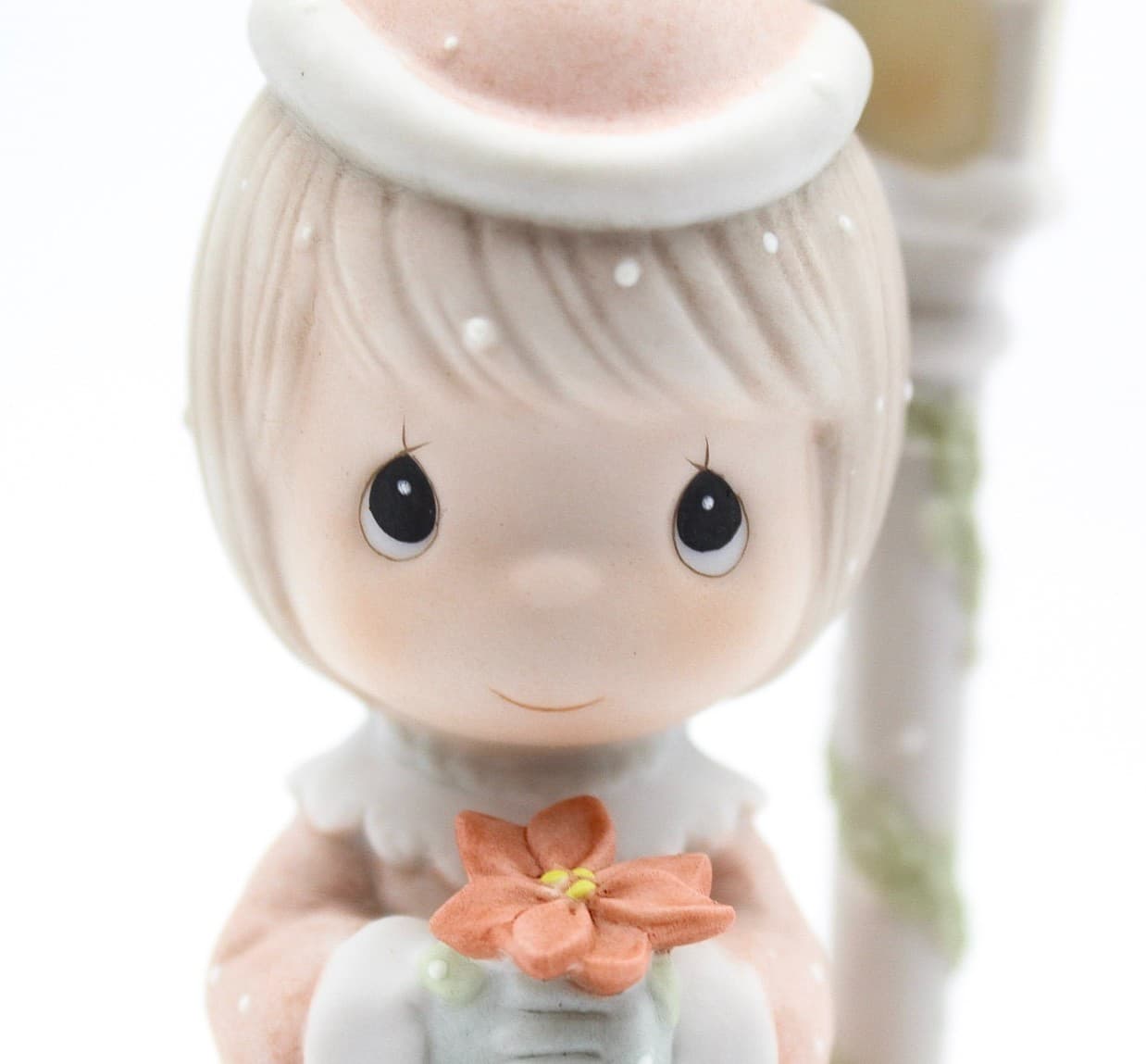 Precious Moments The Light Of The World Is Jesus Porcelain Musical Figurine 1982 - Thumbnail 2