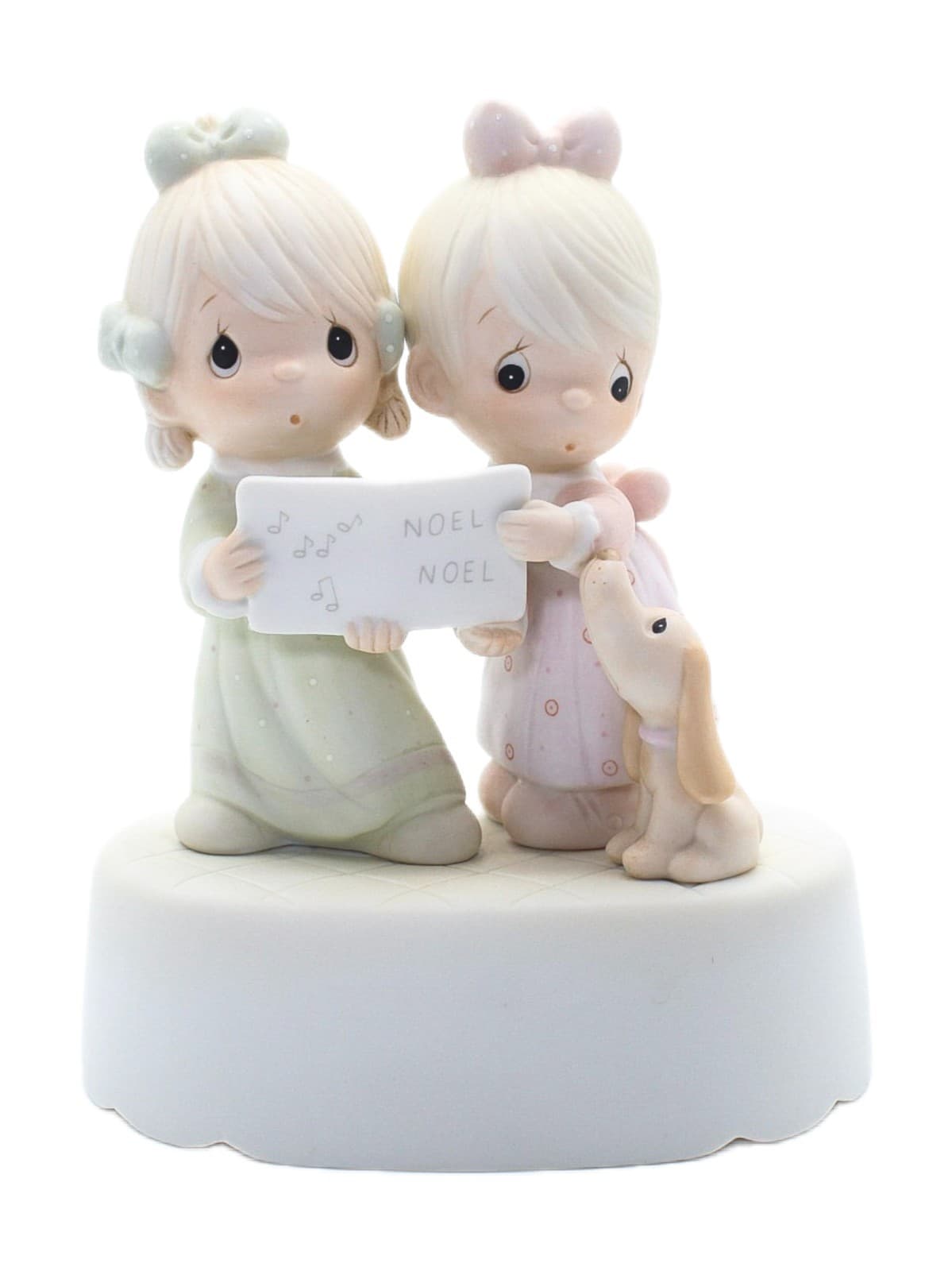 Precious Moments Wishing You A Merry Christmas Porcelain Musical Figurine 1984 - Image 1