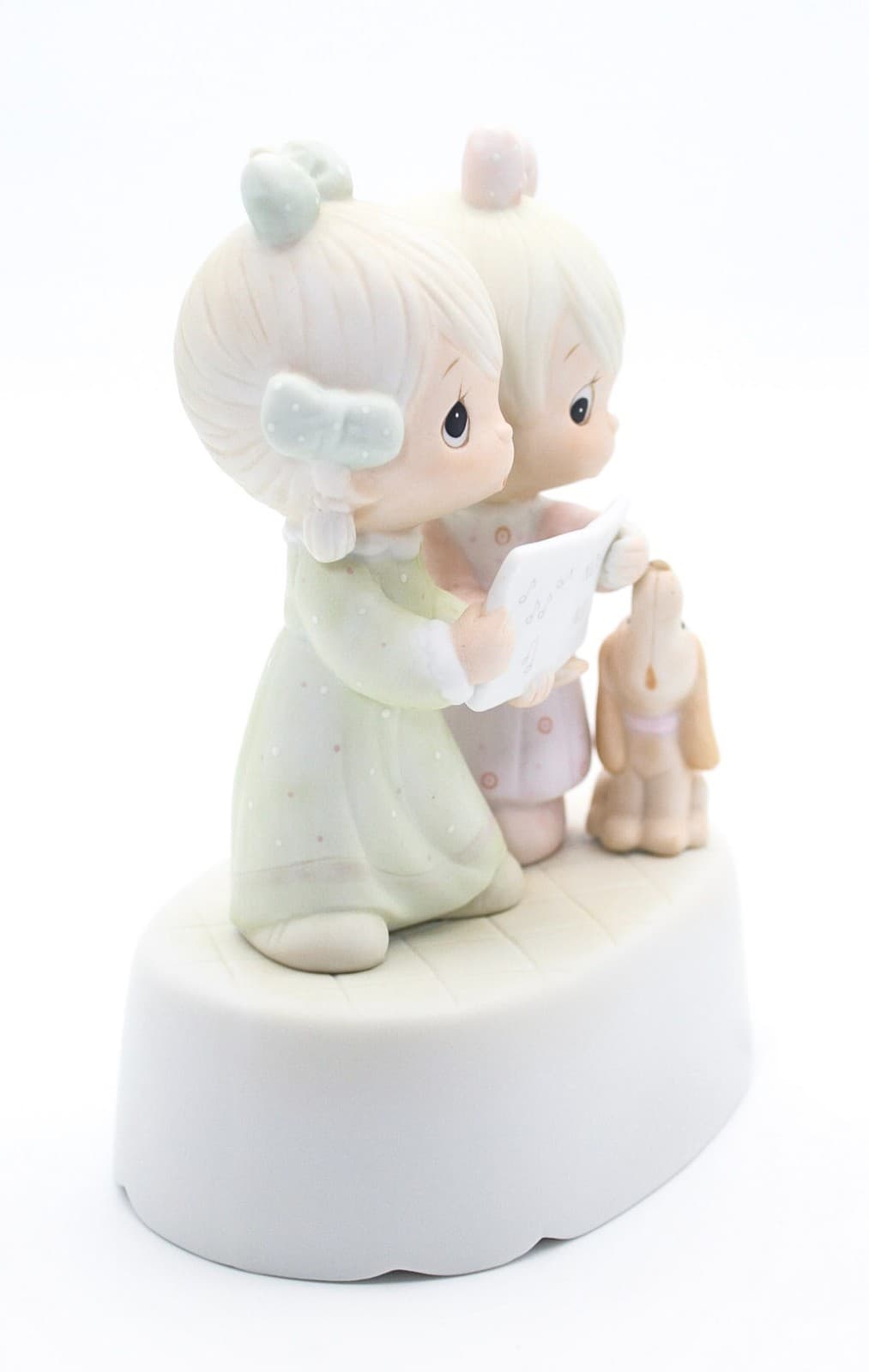 Precious Moments Wishing You A Merry Christmas Porcelain Musical Figurine 1984 - Thumbnail 5