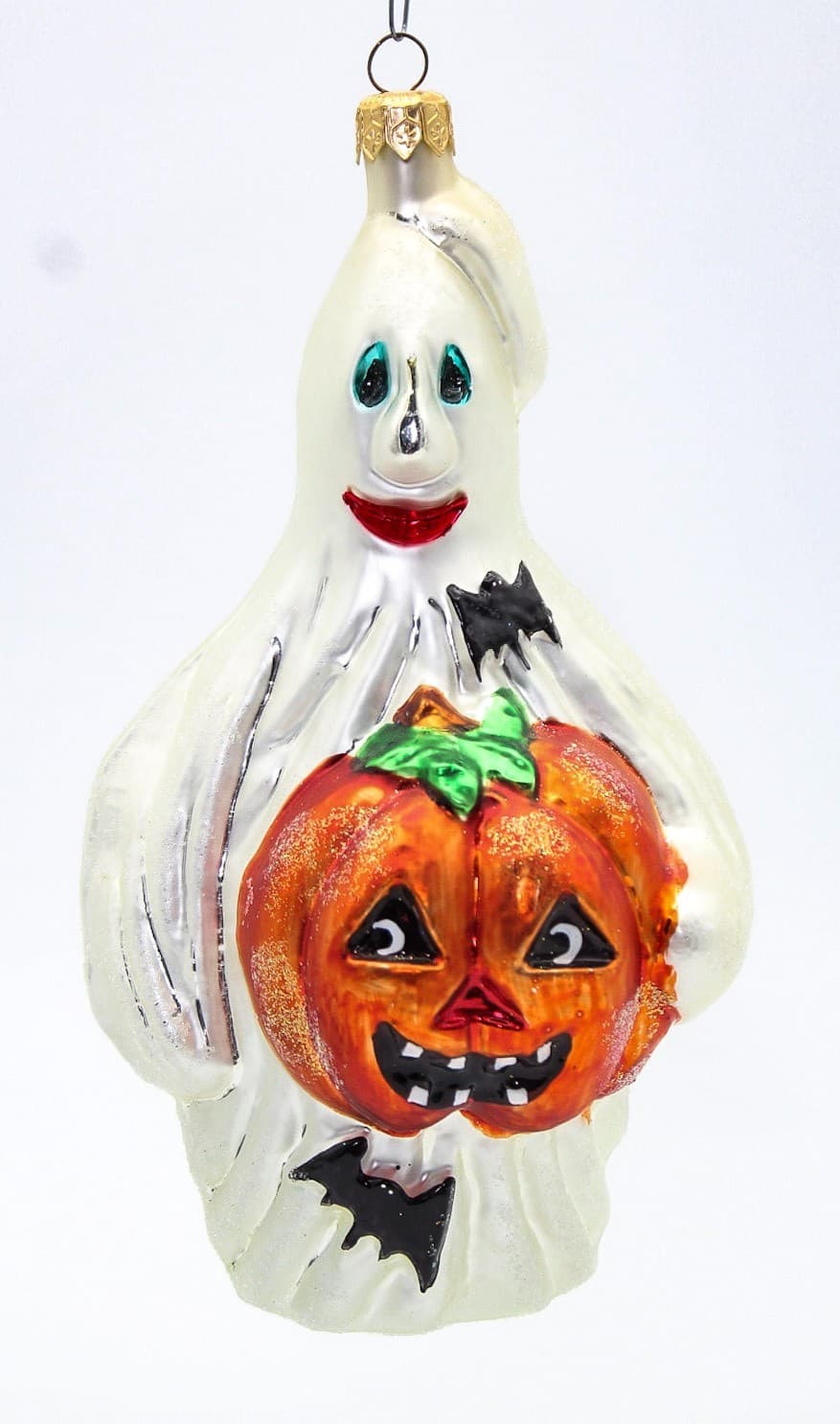 Christopher Radko Jack-N-Goul Halloween Ghost Glass Christmas Ornament 7" - Thumbnail 9
