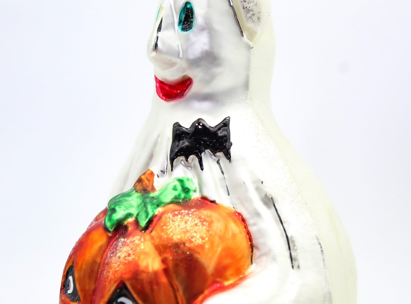 Christopher Radko Jack-N-Goul Halloween Ghost Glass Christmas Ornament 7" - Thumbnail 4