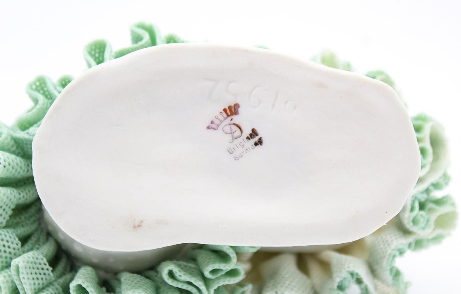 Dresden Dancing Twins Germany Vintage Hand Painted Laced Porcelain Figurine 4" - Thumbnail 15