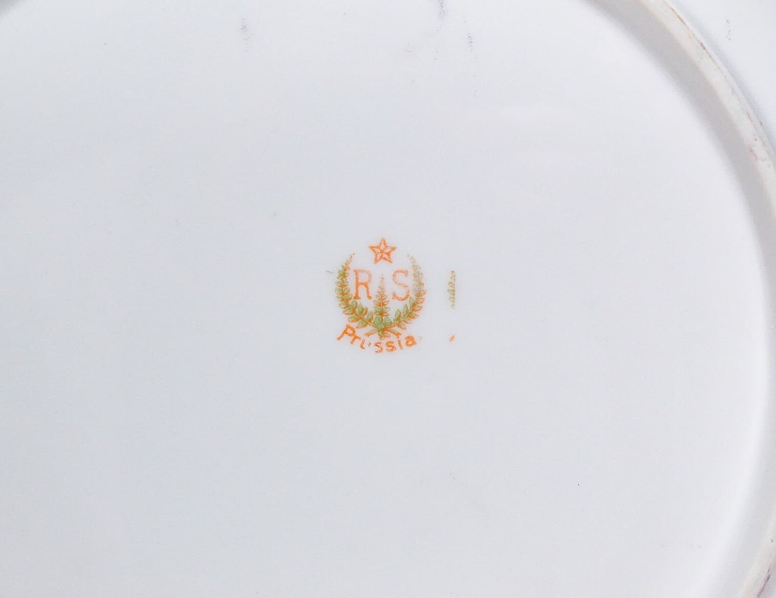 RS PRUSSIA Antique Yellow Roses Large Serving Porcelain Ornate Bowl 11" - Thumbnail 9