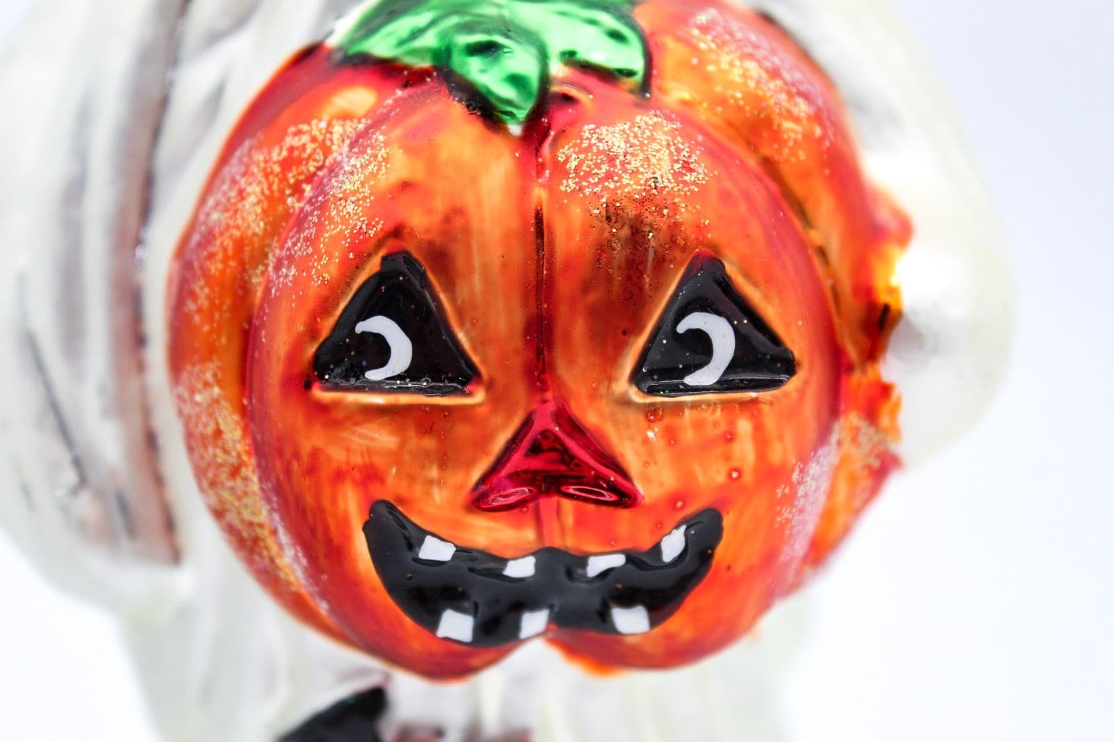 Christopher Radko Jack-N-Goul Halloween Ghost Glass Christmas Ornament 7" - Thumbnail 7