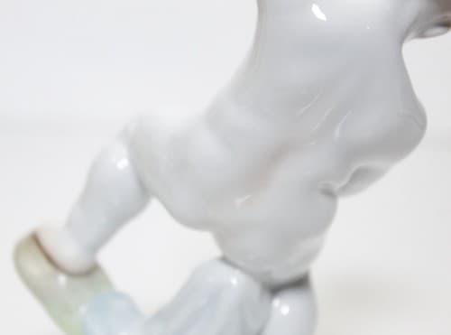 HEREND HUNGARY Vintage Nude Cherub Hand Painted Porcelain Boy Figurine - Thumbnail 9
