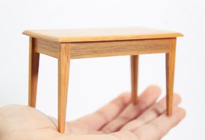 Vintage Handicraft Designs Miniature Dollhouse Solid Wood Table 1:12 - Thumbnail 2
