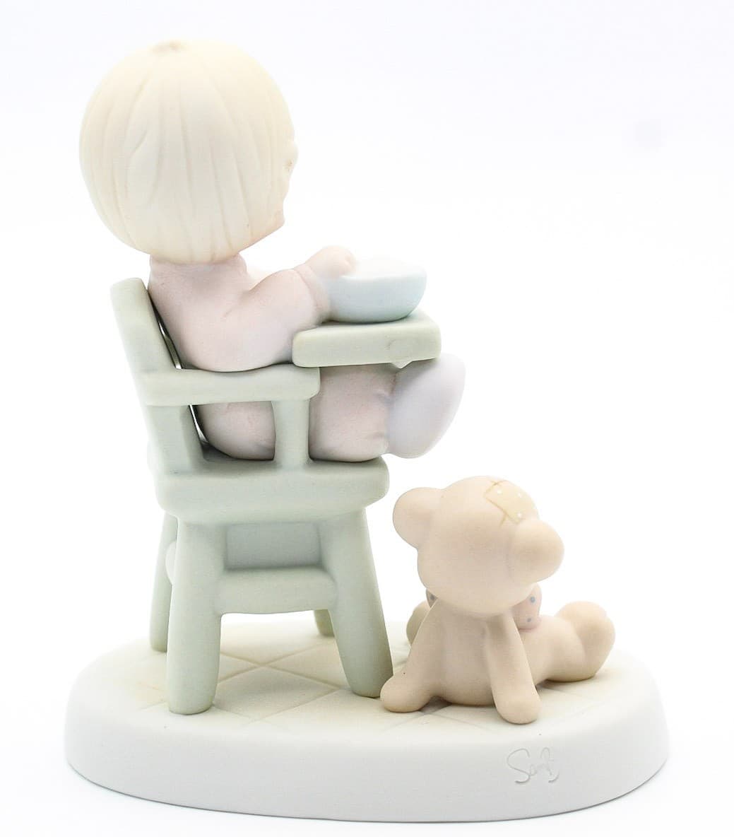 Precious Moments Baby's First Meal Enesco Porcelain Figurine 1990 - Thumbnail 3