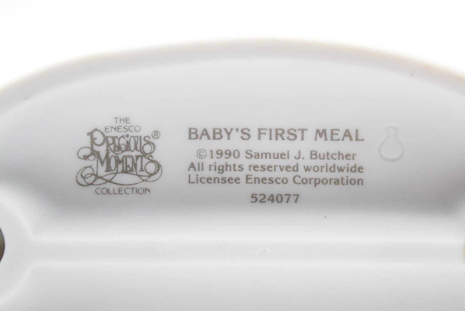 Precious Moments Baby's First Meal Enesco Porcelain Figurine 1990 - Thumbnail 5