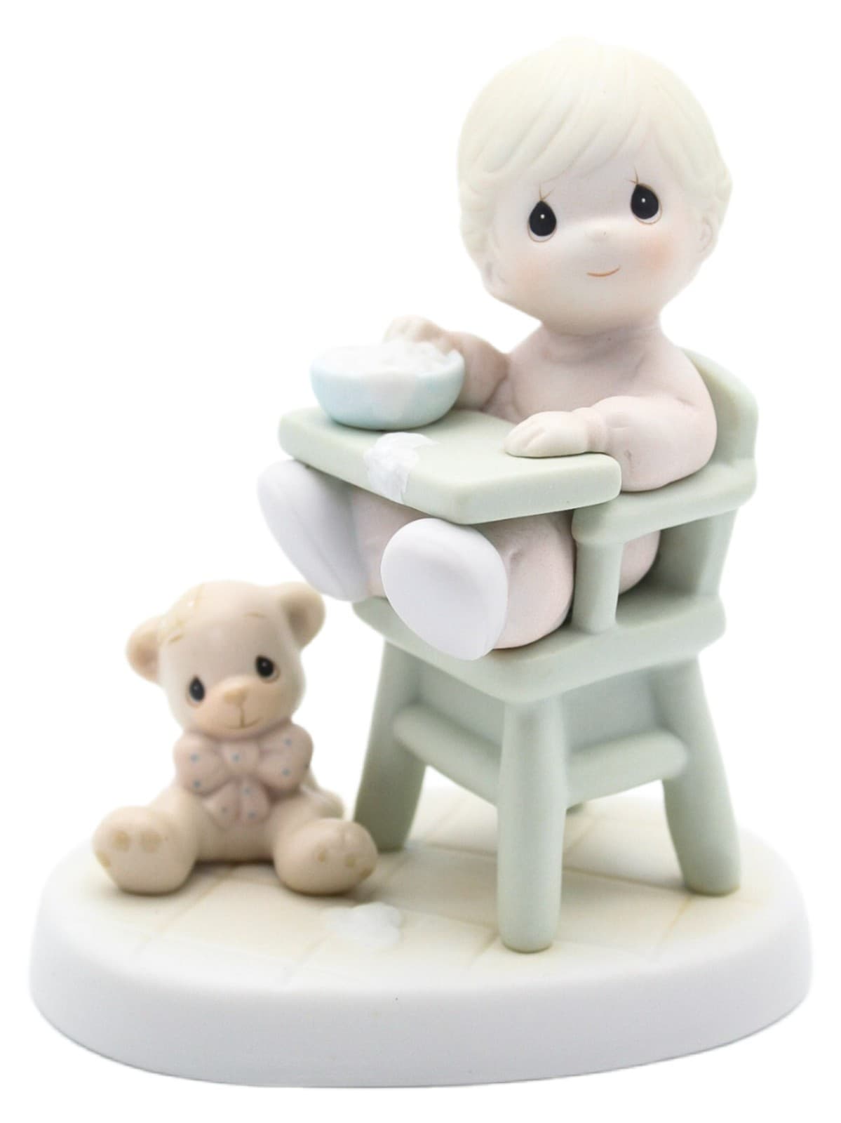 Precious Moments Baby's First Meal Enesco Porcelain Figurine 1990 - Image 1
