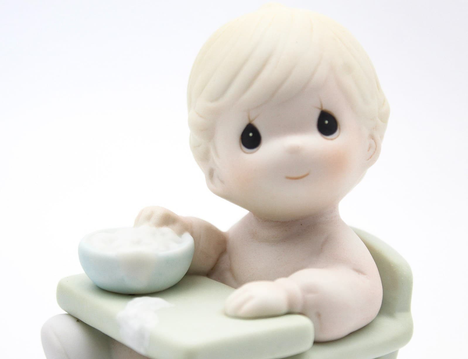Precious Moments Baby's First Meal Enesco Porcelain Figurine 1990 - Thumbnail 6