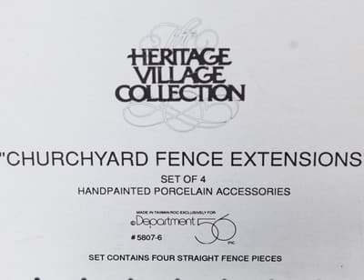 2 Department 56 Churchyard Fence Extensions Heritage Village Christmas Accessory - Thumbnail 4