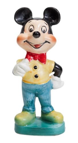 WALES Vintage 1960's Hand Painted Porcelain Mickey Mouse Figurine - Image 1