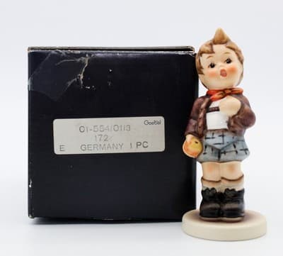 Hummel Goebel Cheeky Fellow W. Germany Vintage Porcelain Figurine TMK7 In Box - Thumbnail 5